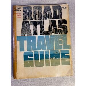 Vintage 1968 Rand McNally Road Atlas Travel Guide RCA Dealer Promo Edition Ads